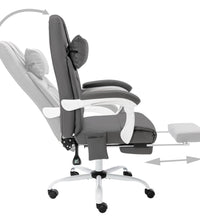 Massage-Bürostuhl Grau Kunstleder