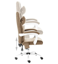 Massage-Bürostuhl Taupe Stoff