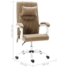 Massage-Bürostuhl Taupe Stoff