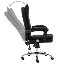 Massage-Bürostuhl Schwarz Kunstleder