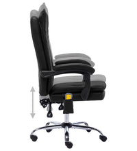 Massage-Bürostuhl Schwarz Kunstleder