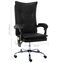 Massage-Bürostuhl Schwarz Kunstleder