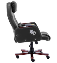 Massage-Bürostuhl Schwarz Kunstleder
