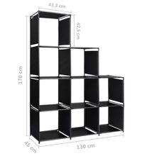 Stufenregal 130×45×170 cm Stoff