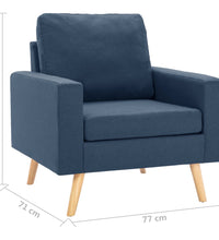 Sessel Blau Stoff