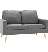 2-Sitzer-Sofa Hellgrau Stoff