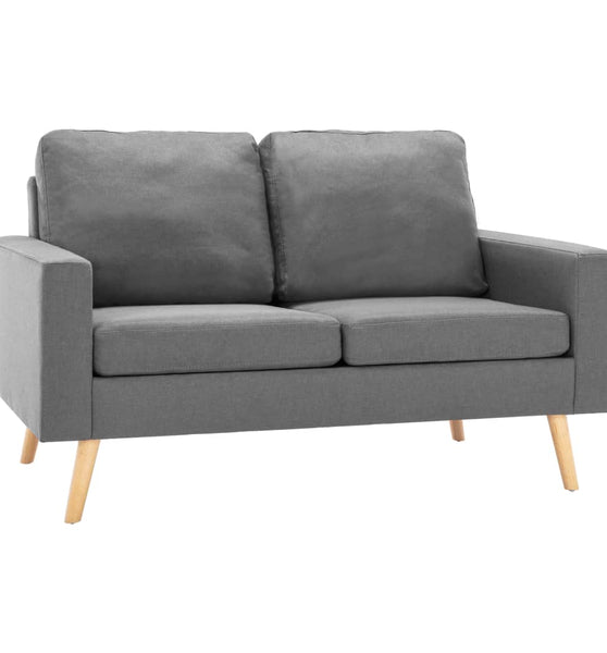 2-Sitzer-Sofa Hellgrau Stoff