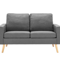 2-Sitzer-Sofa Hellgrau Stoff
