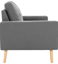 2-Sitzer-Sofa Hellgrau Stoff