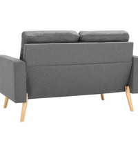 2-Sitzer-Sofa Hellgrau Stoff