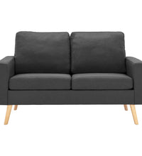 2-Sitzer-Sofa Dunkelgrau Stoff