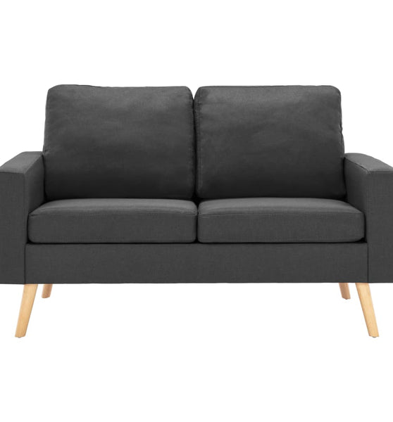 2-Sitzer-Sofa Dunkelgrau Stoff