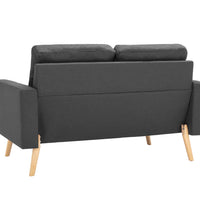 2-Sitzer-Sofa Dunkelgrau Stoff