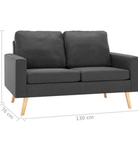 2-Sitzer-Sofa Dunkelgrau Stoff