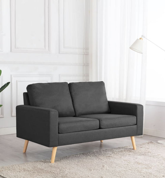 2-Sitzer-Sofa Dunkelgrau Stoff