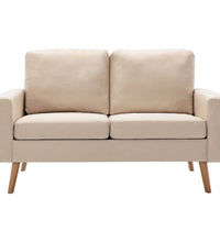 2-Sitzer-Sofa Creme Stoff