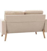 2-Sitzer-Sofa Creme Stoff