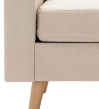 2-Sitzer-Sofa Creme Stoff