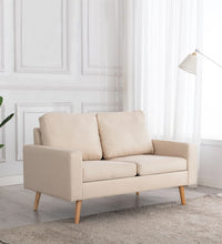 2-Sitzer-Sofa Creme Stoff