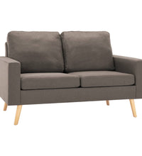 2-Sitzer-Sofa Taupe Stoff