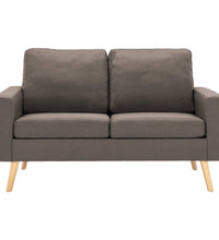2-Sitzer-Sofa Taupe Stoff