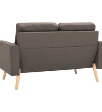 2-Sitzer-Sofa Taupe Stoff