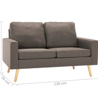 2-Sitzer-Sofa Taupe Stoff