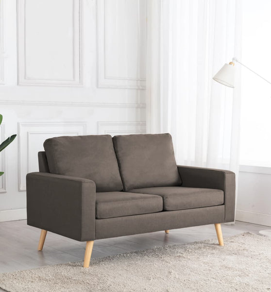 2-Sitzer-Sofa Taupe Stoff