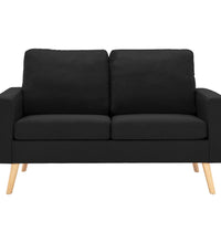 2-Sitzer-Sofa Schwarz Stoff