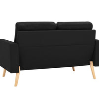 2-Sitzer-Sofa Schwarz Stoff