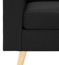 2-Sitzer-Sofa Schwarz Stoff