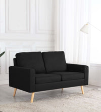 2-Sitzer-Sofa Schwarz Stoff