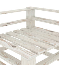 Garten-Palettensofa 2-Sitzer Weiß Holz