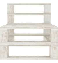 Garten-Palettensofa 3-Sitzer Weiß Holz