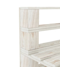 Garten-Palettensofa 3-Sitzer Weiß Holz