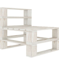 Garten-Palettensofa 4-Sitzer Weiß Holz