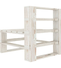 Garten-Palettensofa 4-Sitzer Weiß Holz
