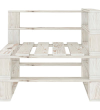 Garten-Palettensofa 4-Sitzer Weiß Holz