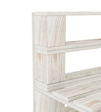 Garten-Palettensofa 4-Sitzer Weiß Holz