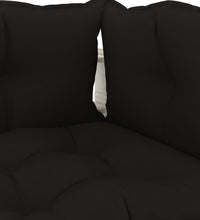 Garten-Paletten-Ecksofa mit Kissen in Schwarz Holz