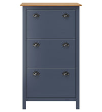 Schuhschrank Hill Grau 72x35x124 cm Massivholz Kiefer