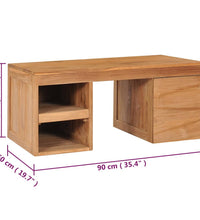 Couchtisch 90×50×40 cm Massivholz Teak