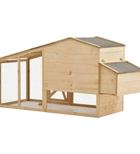 Hühnerkäfig Massivholz Kiefer 178x67x92 cm