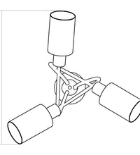 Deckenleuchte mit Keramik-Lampenschirmen für 3 E14 Glühlampen