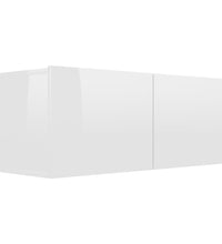 TV-Schrank Hochglanz-Weiß 80x30x30 cm Holzwerkstoff