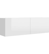 TV-Schrank Hochglanz-Weiß 100x30x30 cm Holzwerkstoff