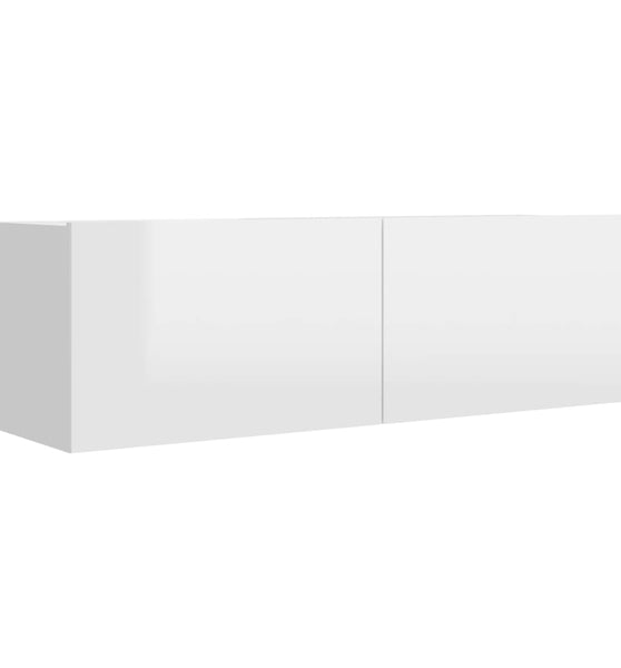 TV-Schrank Hochglanz-Weiß 100x30x30 cm Holzwerkstoff