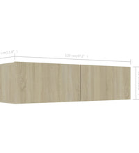 TV-Schrank Sonoma-Eiche 120x30x30 cm Holzwerkstoff