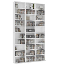 CD-Schrank Weiß 102x16x177,5 cm Holzwerkstoff