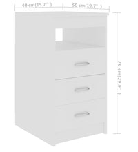 Sideboard mit Schubladen Weiß 40x50x76 cm Holzwerkstoff